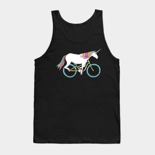 unicorn riding bike Tank Top